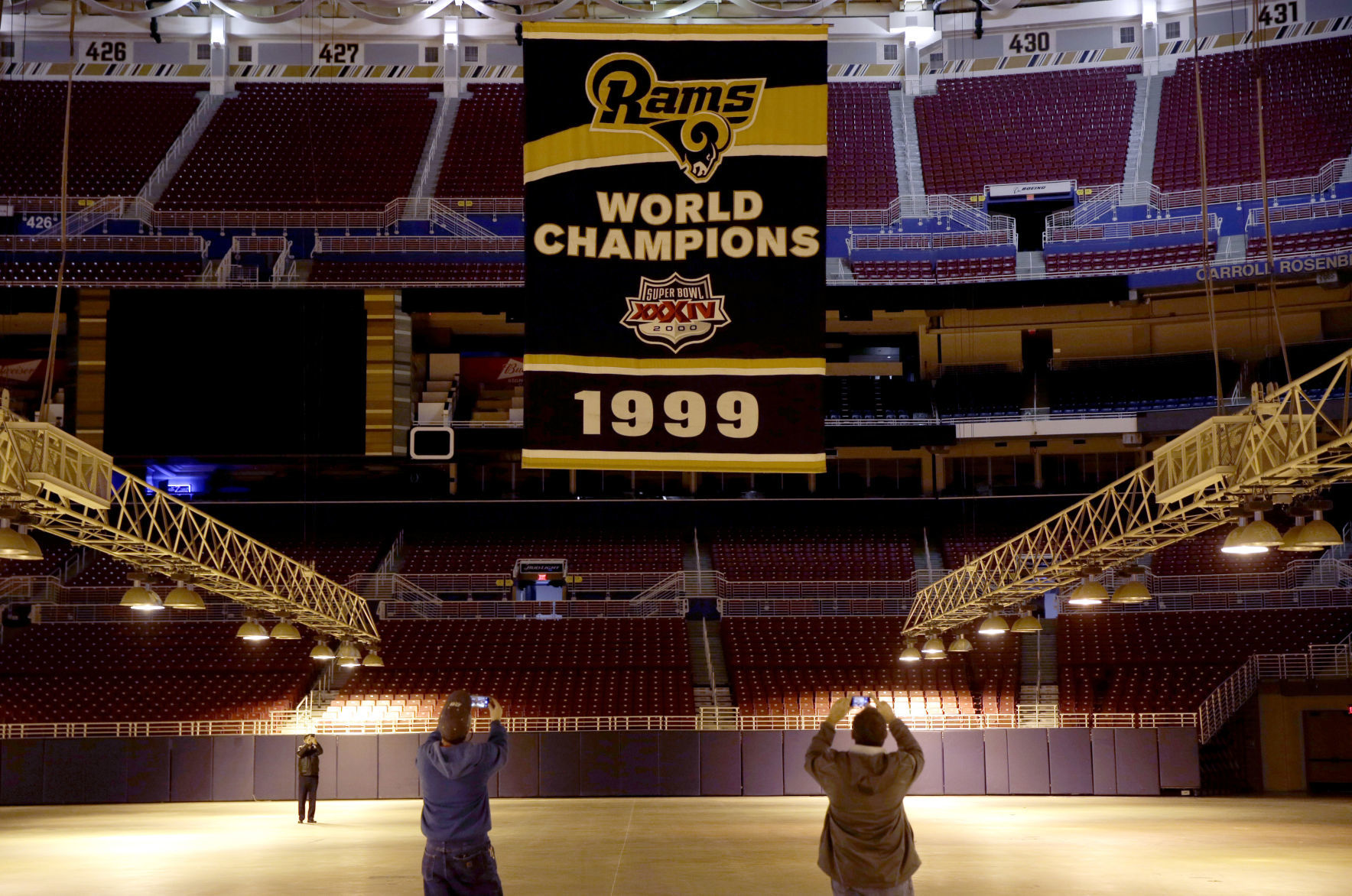 Down comes the banners, history